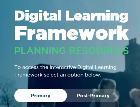 Screenshot of the Digital Learning Framework website landing page